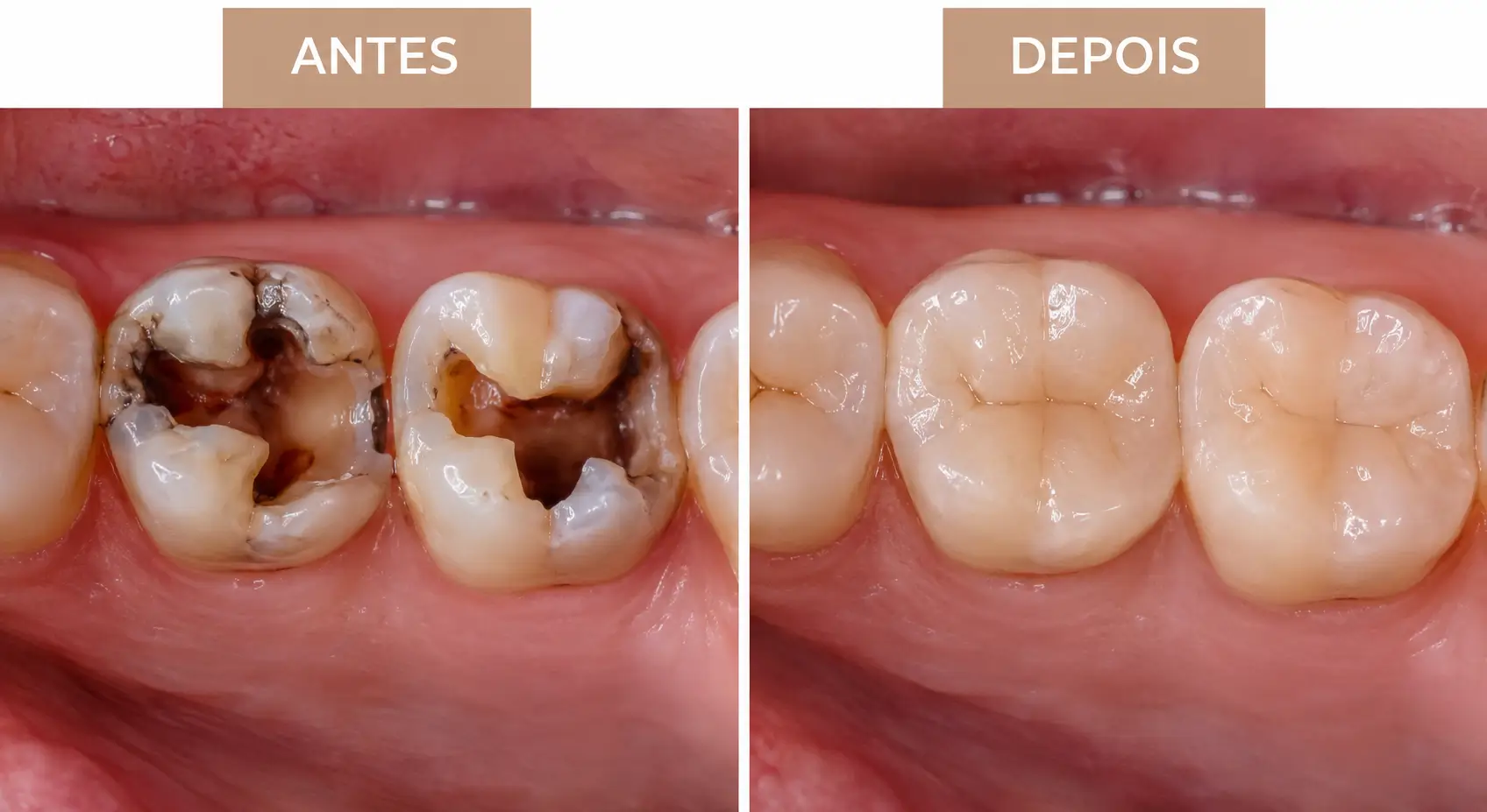 Prótese sobre implante — Clínica Inovare Odontologia, Campo Grande MS
